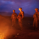 U.S. soldiers burn trash in a pit outside a base in Jaghatu, Afghanistan, in 2012. Military burn pits have been linked to cancers and other diseases among veterans.